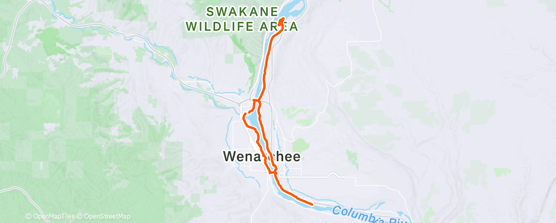 Map of the activity, Afternoon Ride