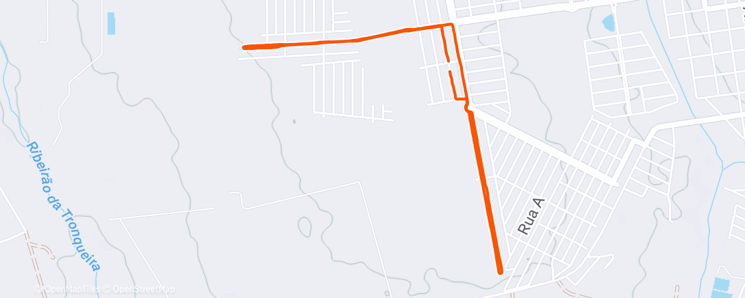Map of the activity, Corrida ao entardecer