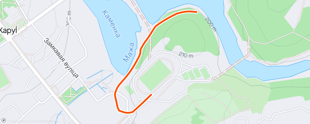 Map of the activity, Lunch Run