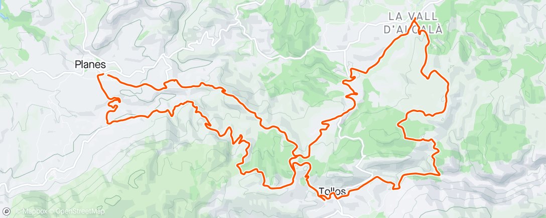 Map of the activity, Vall de Alcala