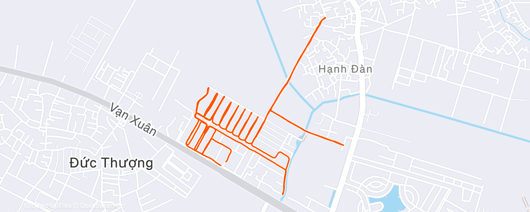 Map of the activity, Morning Run