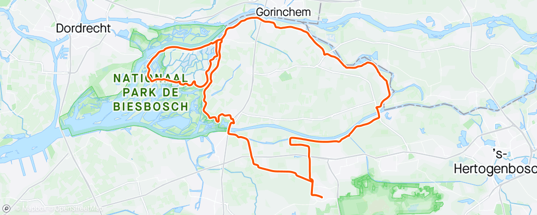 Map of the activity, Brabantse Biesbosch en Land van Heusden en Altena