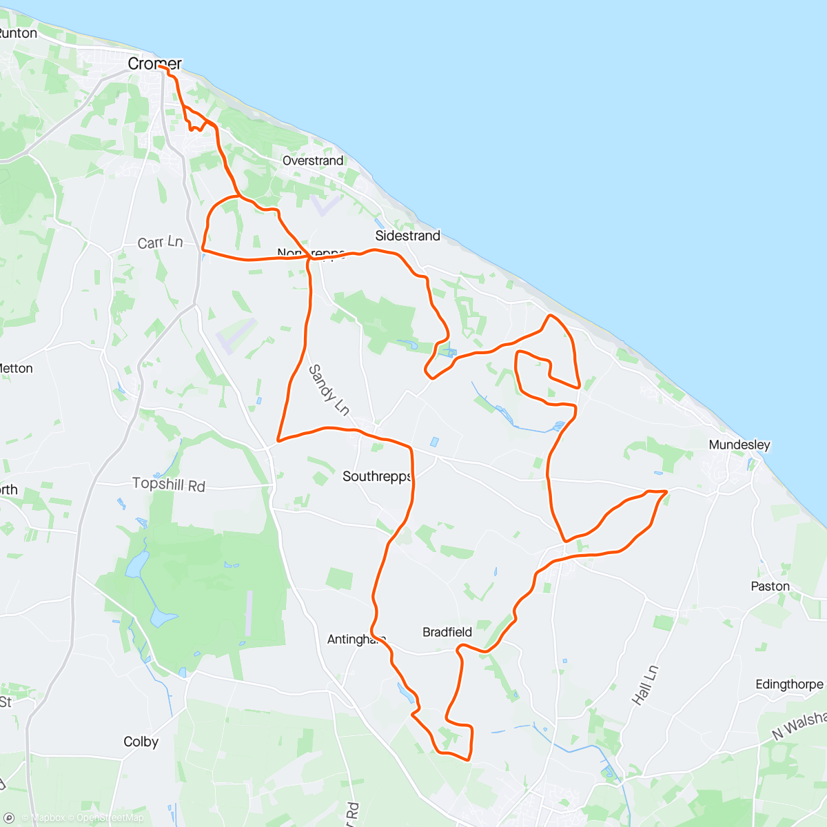 Карта физической активности (Norfolk Marathon)
