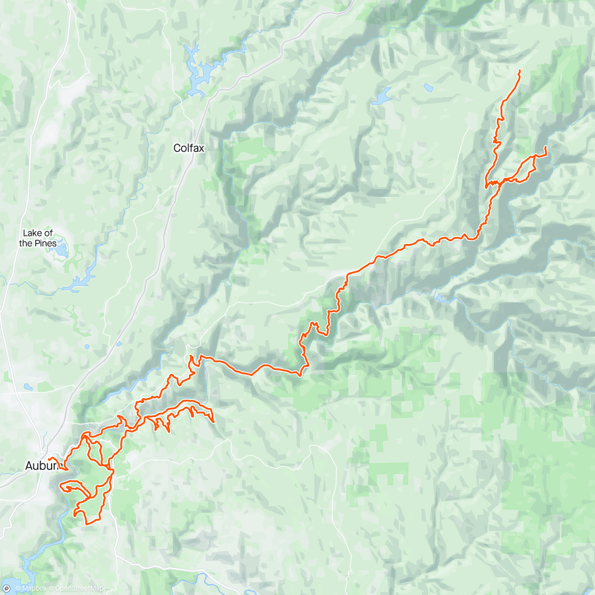 アクティビティ「Canyons 100m」の地図