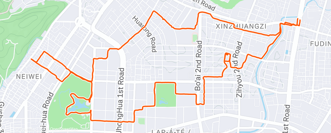 Map of the activity, Kaohsiung night run