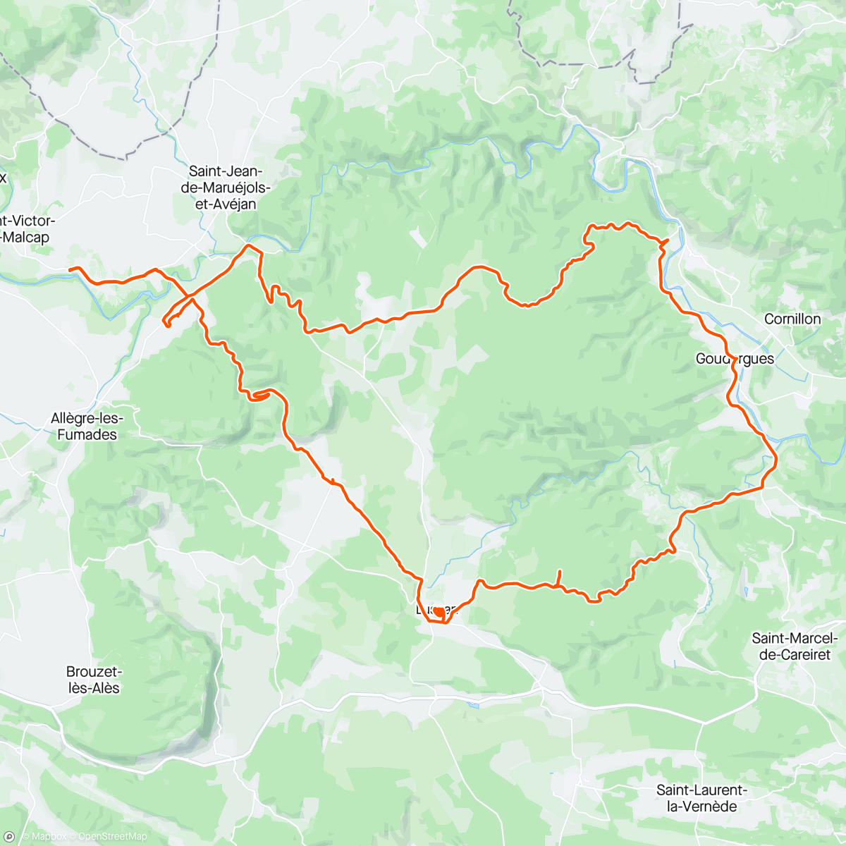 Map of the activity, Balader dans le Gard