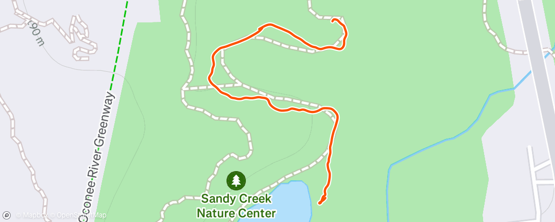 Map of the activity, Evening Run