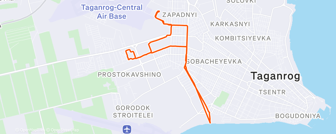 Map of the activity, Утренний забег