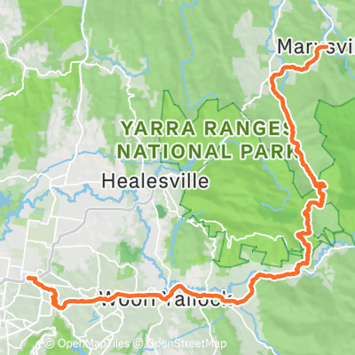 Mrysvlle Lilydale | 86.5 km Cycling Route on Strava