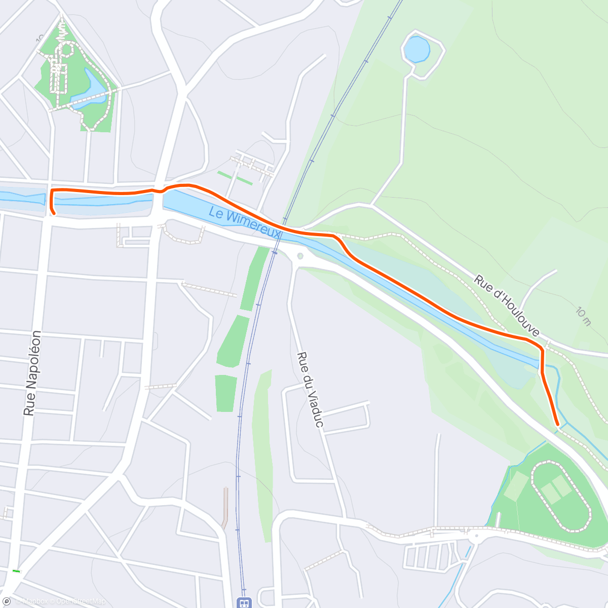 Mapa de la actividad (Course à pied le matin)