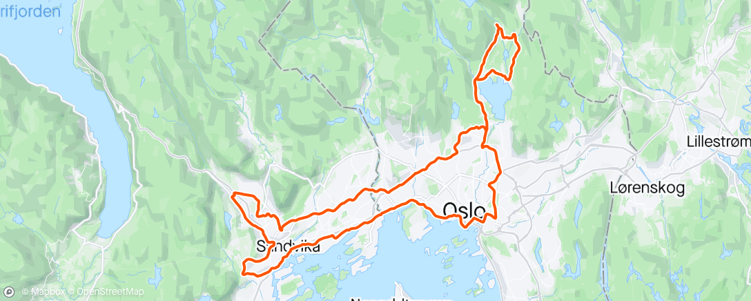 Map of the activity, Easy trill med Jens