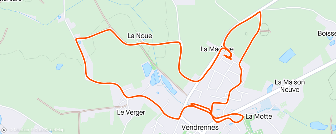 Map of the activity, footing 40' cool avant puy du fou 😉