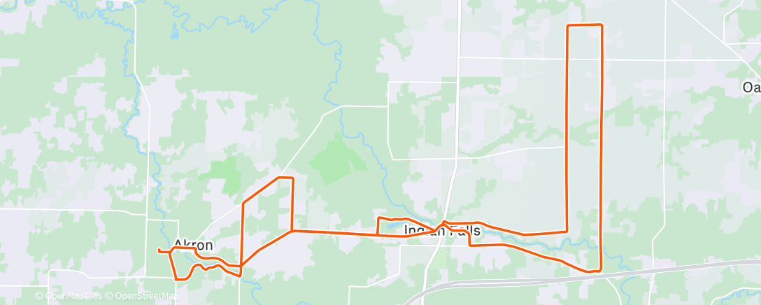 Map of the activity, Lunch Ride