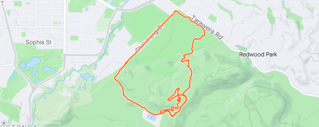 Map of the activity, First night ride