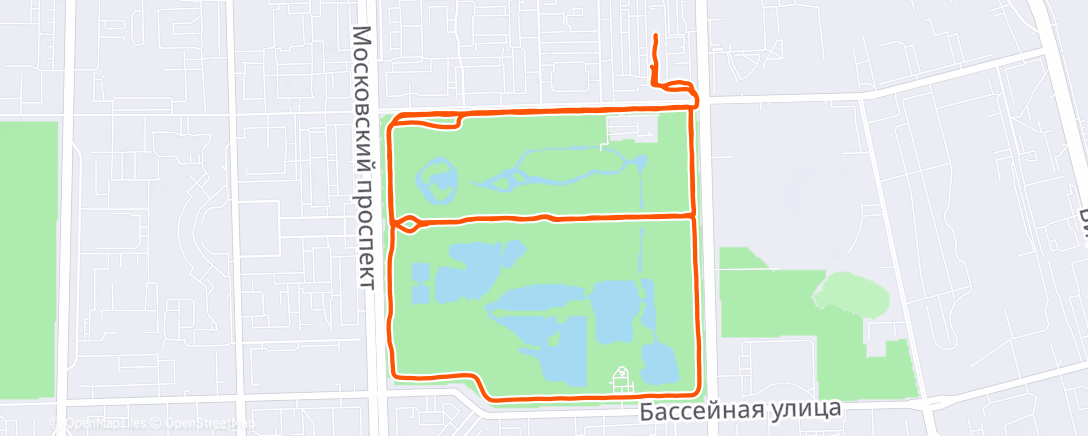 Map of the activity, Morning Run
