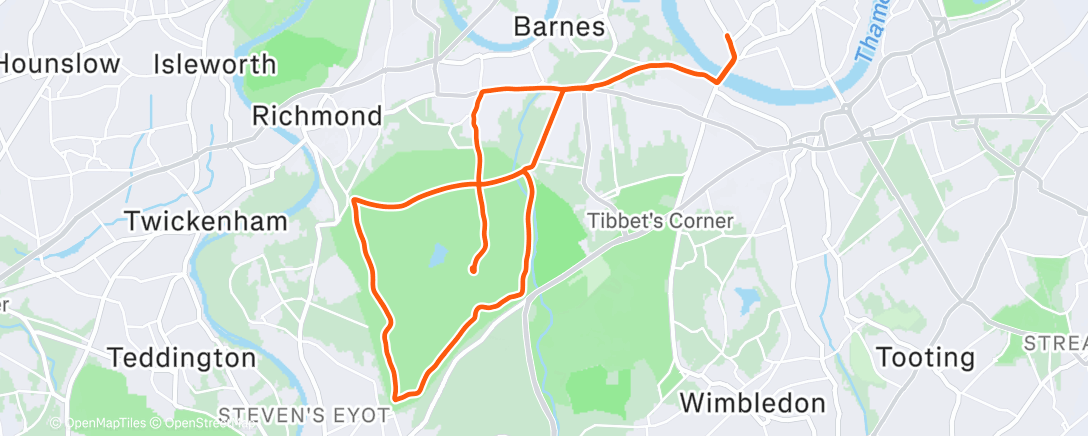 Map of the activity, Morning Ride