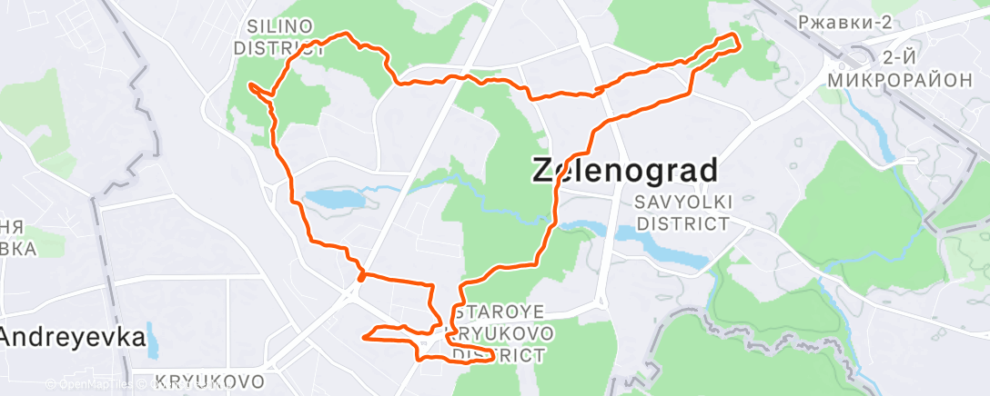 Map of the activity, Утренний забег