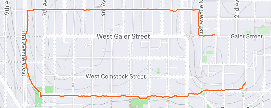 Map of the activity, Sunset walk