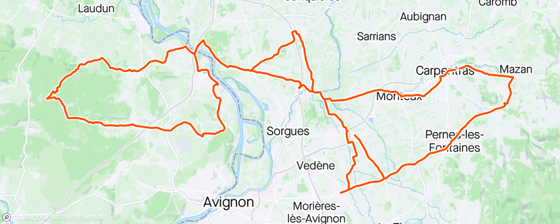 Map of the activity, Sortie saint sat . Une bonne averse pour finir ...