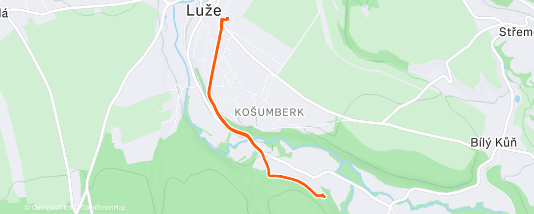 Map of the activity, Afternoon Walk