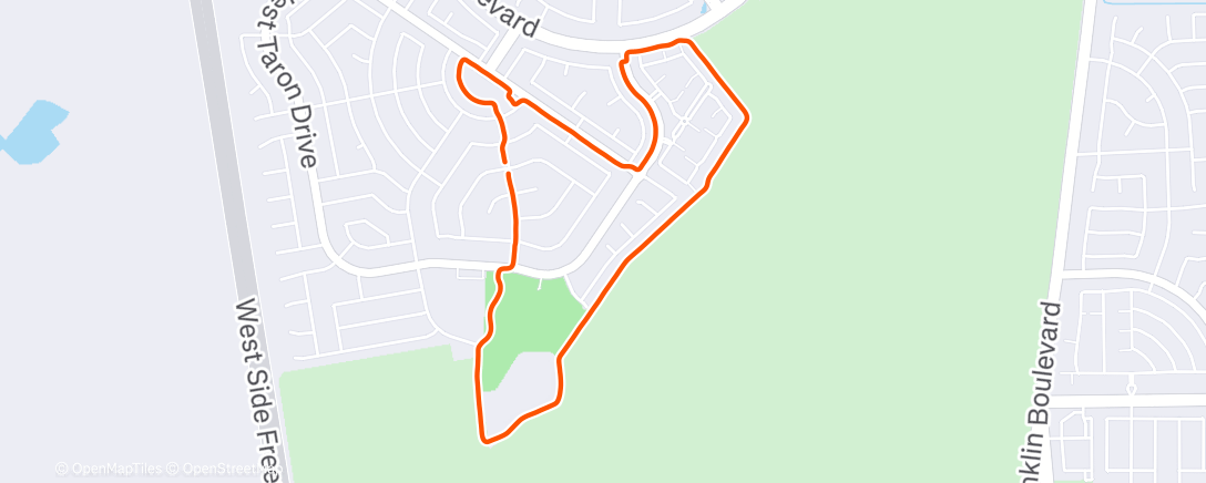 Map of the activity, Christmas Run 2025