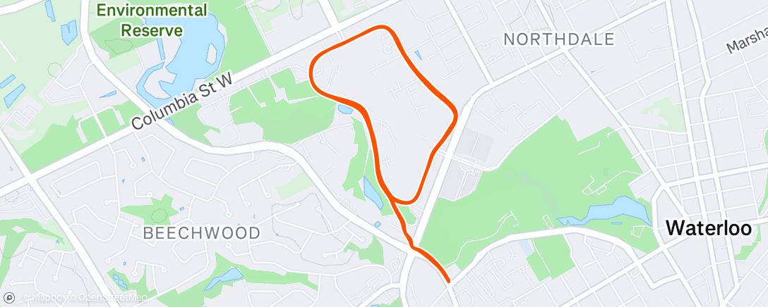 Map of the activity, Lunch Run