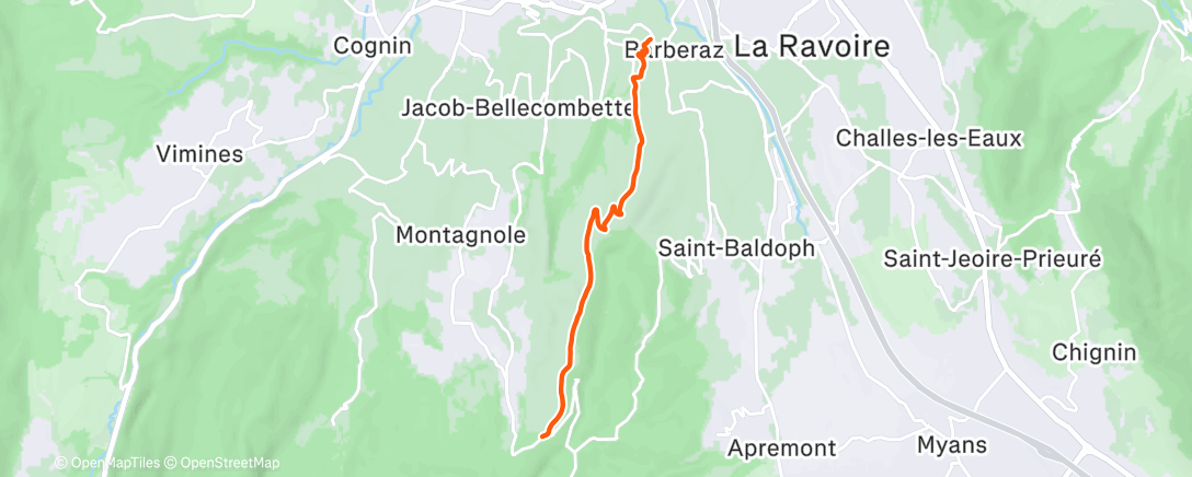 Peta aktivitas, Trail le matin