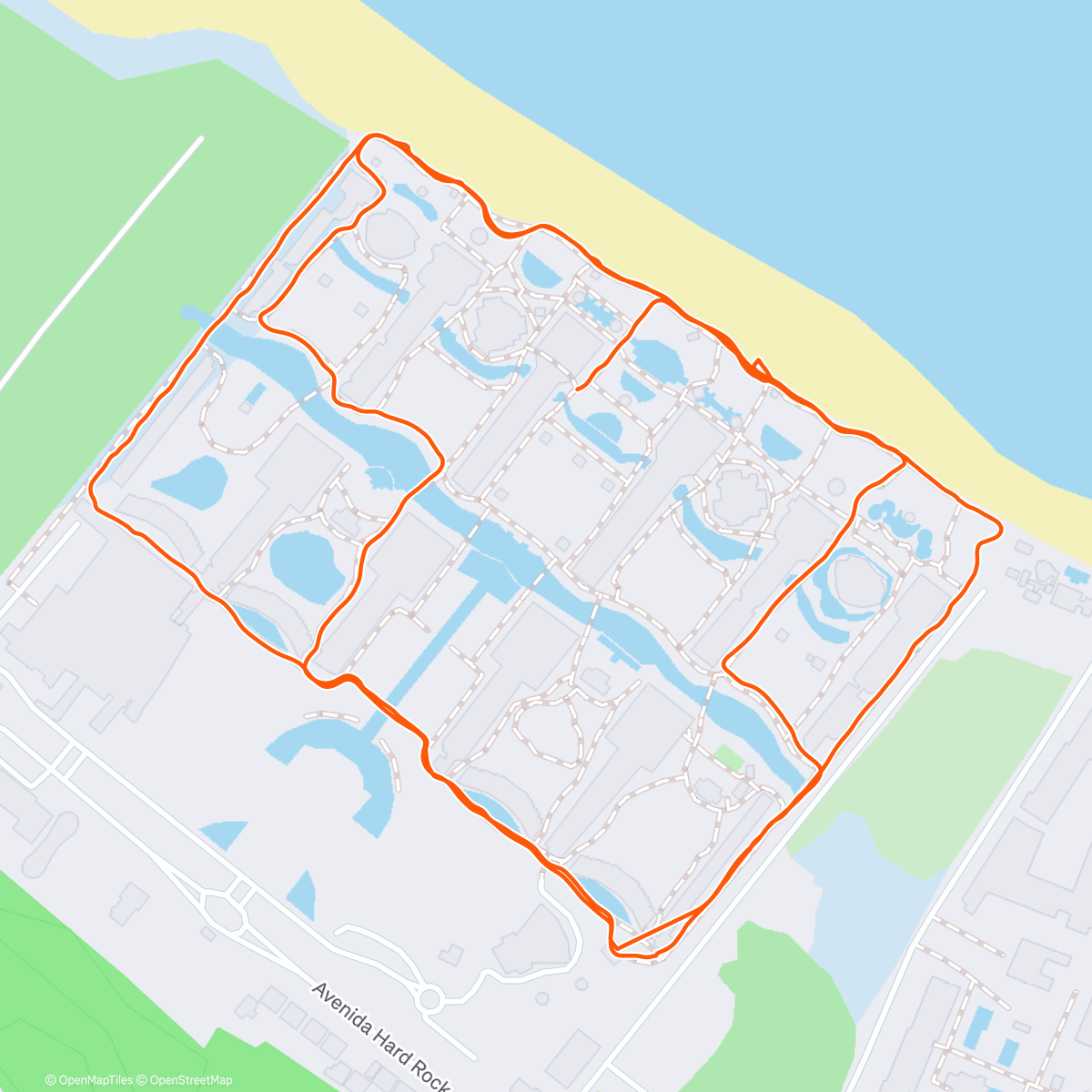 Карта физической активности (Morning Run on Vacation)