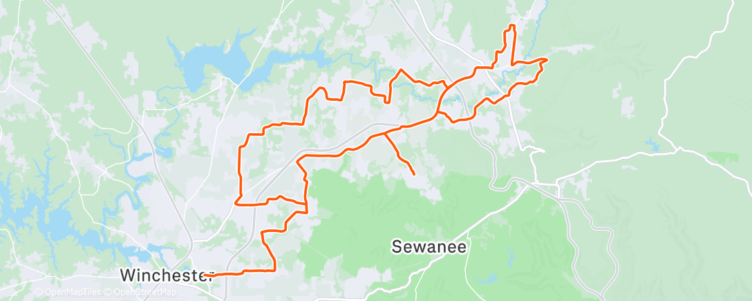 Map of the activity, Morning Ride
