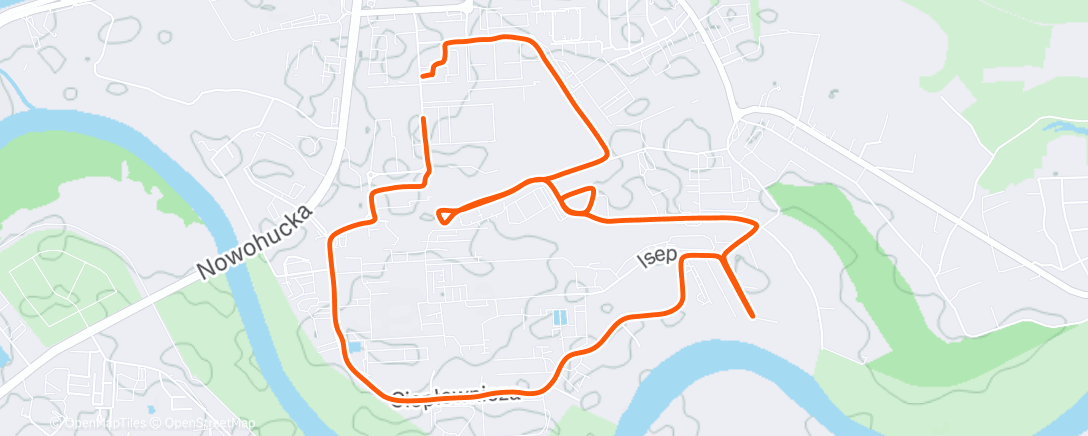 Map of the activity, Lunch Run