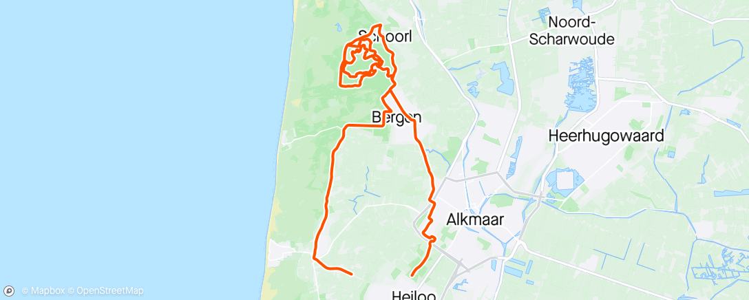 Map of the activity, Mountainbiken met Kim