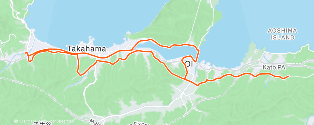 Map of the activity, 朝のライド