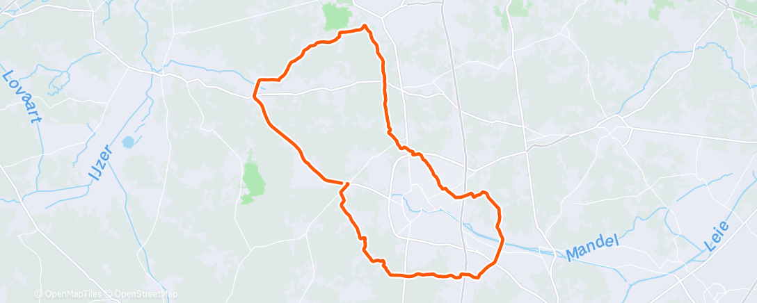 Map of the activity, Fietsen