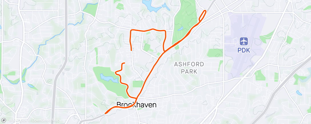 Map of the activity, Morning Run - with 3 miles on