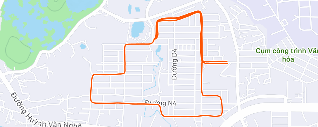 Map of the activity, Morning Run