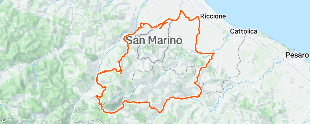 Map of the activity, Pedalata mattutina