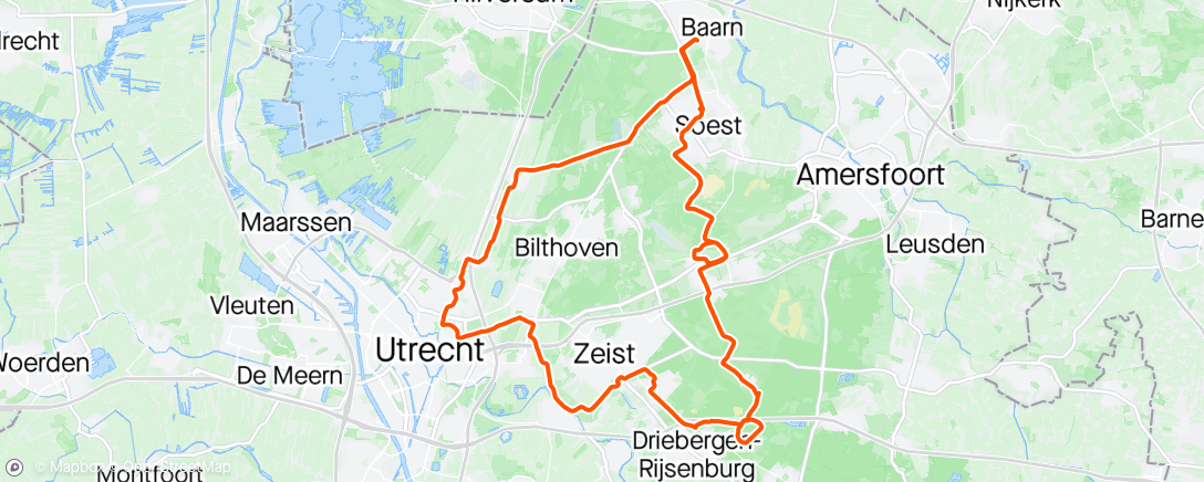 Map of the activity, Utrechtse Heuvelrug