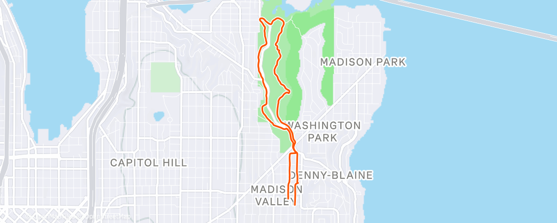 Map of the activity, Running with Maddie!