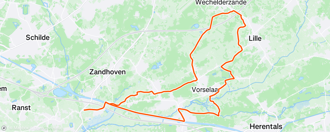 Map of the activity, Middagrit