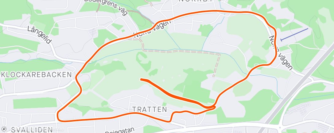 Map of the activity, Jogg