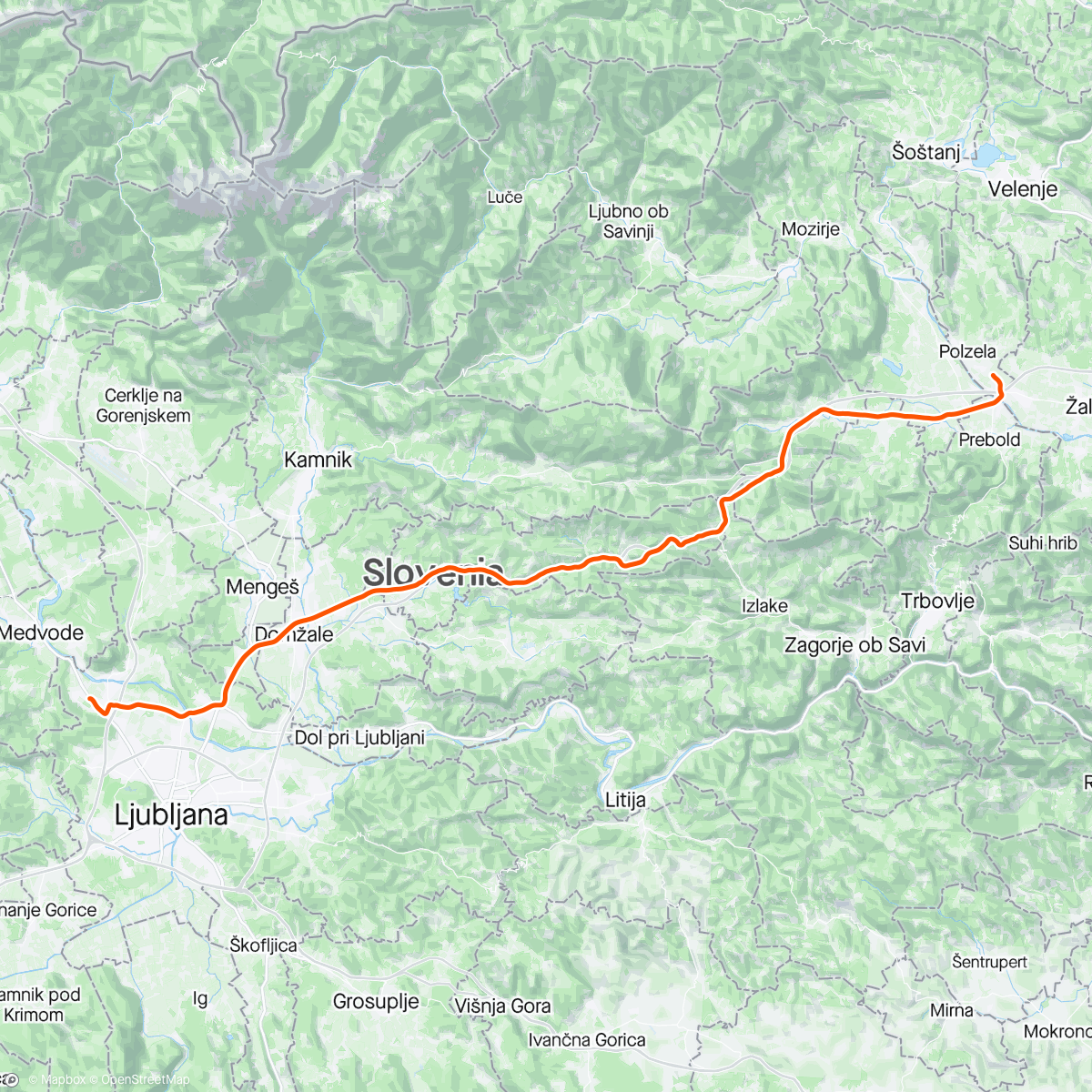 Map of the activity, Do Ljubljane na hitr’