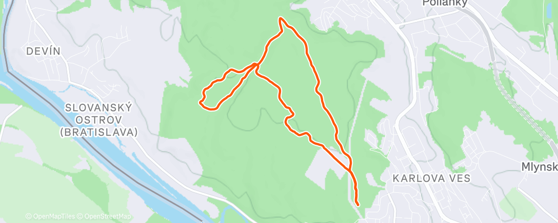 Map of the activity, Morning Trail Run