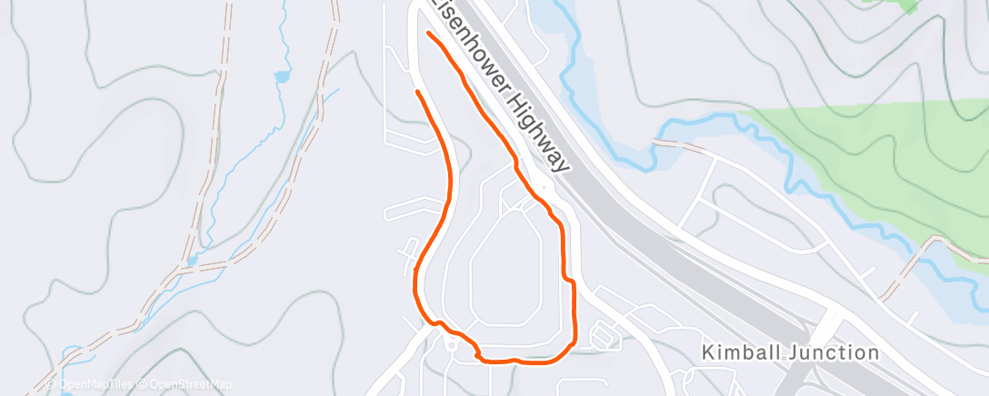 Map of the activity, Late lunch dog jog