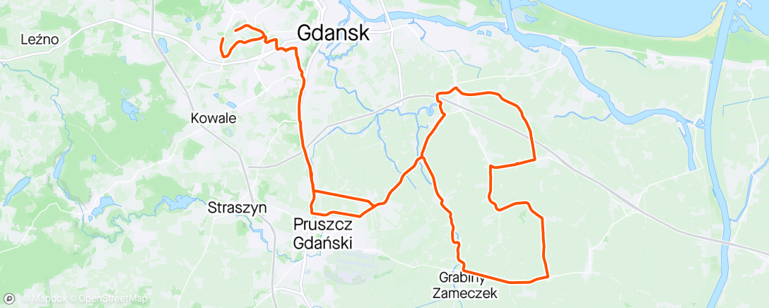 Map of the activity, Bezpieczny Kolarski Czwartek #2