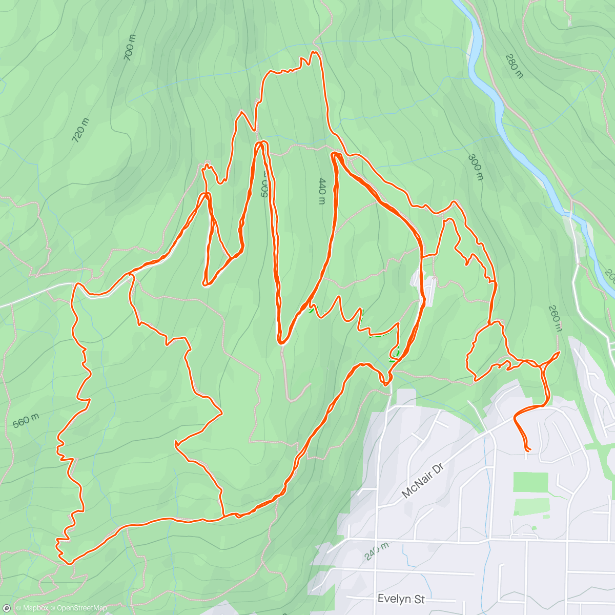 Map of the activity, Evan’s MTB Camp Day 3 🏕️🚲