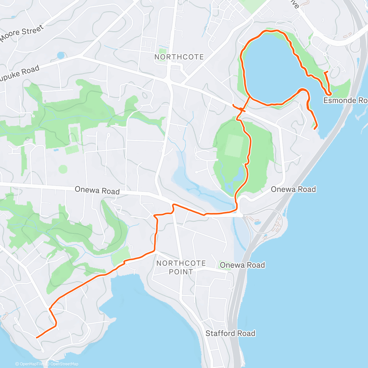 Map of the activity, Parkrun