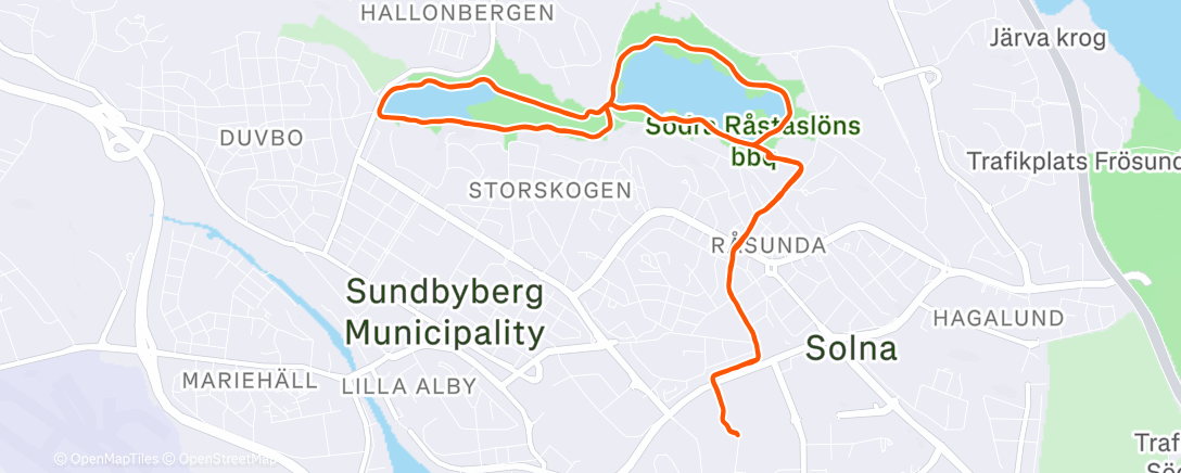 Map of the activity, Garbage morning miles