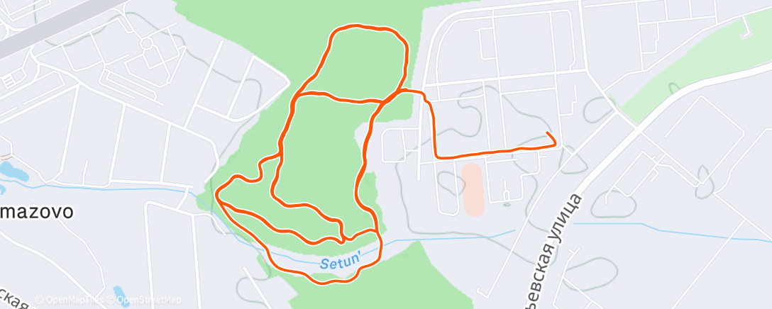 Map of the activity, Вечерний забег