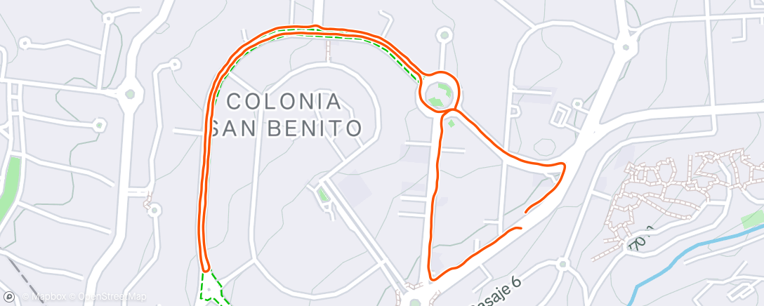 Map of the activity, Afternoon Run