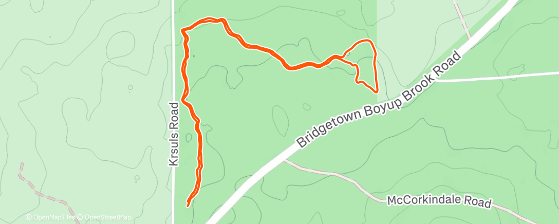 Map of the activity, Morning Run